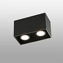 Deckenleuchte TECTO, 2xGU10, IP20, schwarz matt