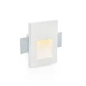 LED Wandeinbaustrahler PLAS SQ 1W, 3000K, IP20, weiß