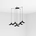 pendant luminaire MARLIN 5 flames E27 IP20, antique gold 