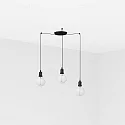 pendant luminaire ART 3 flames E27 IP20, black 