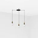 pendant luminaire ART 3 flames E27 IP20, antique gold 