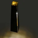 Faro LED Pendelleuchte PLUMA, Pyramiden-Stumpf mit Seitenschlitz , 6W 3000K 161lm, schaltbar, mattschwarz / Gold matt