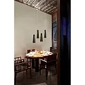 Faro LED Pendelleuchte PLUMA, Pyramiden-Stumpf mit Seitenschlitz , 6W 3000K 161lm, schaltbar, mattschwarz / Gold matt