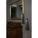 Faro LED Pendelleuchte PLUMA, Pyramiden-Stumpf mit Seitenschlitz , 6W 3000K 161lm, schaltbar, mattschwarz / Gold matt