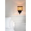 Faro Wandleuchte MAMBO E27, IP20, + LED Spot, 3W, 3000K, 280lm, schwarz, rattan