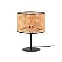 Tischleuchte MAMBO E27, IP20, schwarz, rattan