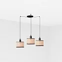 Pendelleuchte MAMBO 210 3xE27, IP20, schwarz, rattan