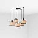 Pendelleuchte MAMBO 210 5xE27, IP20, schwarz, rattan