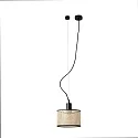 Pendelleuchte MAMBO 210 E27, IP20, inkl. Spanner, schwarz, rattan