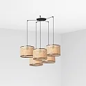 Pendelleuchte MAMBO 320 5xE27, IP20, schwarz, rattan
