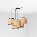 Pendelleuchte MAMBO 450 5xE27, IP20, schwarz, rattan