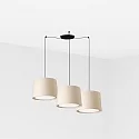 Pendelleuchte CONGA 3-flammig, 3xE27, IP20, schwarz, beige