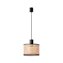 Pendelleuchte MAMBO 320 1xE27, IP20, schwarz, rattan