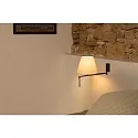 wall luminaire RON E27 IP20, beige, dark grey 