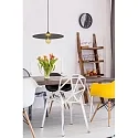Faro pendant luminaire PLAT E27 IP20, black matt 