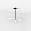 pendant luminaire PLAT 3 flames E27 IP20, white matt 