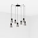 Pendelleuchte KOMBO 120 7xE27, IP20, schwarz matt, grau