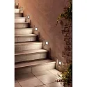 Faro Outdoor LED Wand-Einbauleuchte FROL, IP65, eckig, 8.5 x 8.5cm, 1W 3000K 90lm 70°, Nickel satiniert / Diffusor opal