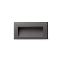Outdoor LED Wand-Einbauleuchte SEDNA RCT, IP65 IK06, 14 x 7cm, 100+240V AC, 3W 3000K 90lm 70°, dunkelgrau / opal