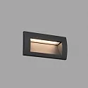 Faro Outdoor LED Wand-Einbauleuchte SEDNA RCT, IP65 IK06, 14 x 7cm, 100+240V AC, 3W 3000K 90lm 70°, dunkelgrau / opal