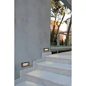 Faro Outdoor LED Wand-Einbauleuchte SEDNA RCT, IP65 IK06, 14 x 7cm, 100+240V AC, 3W 3000K 90lm 70°, dunkelgrau / opal
