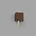 Faro outdoor wall luminaire OLAN 2 flames LED IP65, rust brown 