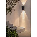 Faro outdoor wall luminaire THON 2 flames LED IP55, dark grey 