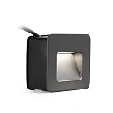 Outdoor LED Wand-Einbauleuchte NASE SQ, IP44, 9.4 x 9.4cm, 220-240V AC, 3W 3000K 109lm 120°, schaltbar