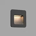 Outdoor LED Wand-Einbauleuchte NASE SQ, IP44, 9.4 x 9.4cm, 220-240V AC, 3W 3000K 109lm 120°, schaltbar