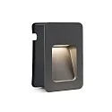 Faro Outdoor LED Wand-Einbauleuchte NASE RCT, IP44, 9 x 13.5cm, 220-240V AC, 3W 3000K 84lm 120°, schaltbar, dunkelgrau