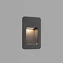 Faro Outdoor LED Wand-Einbauleuchte NASE RCT, IP44, 9 x 13.5cm, 220-240V AC, 3W 3000K 84lm 120°, schaltbar, dunkelgrau