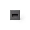 Outdoor LED Wand-Einbauleuchte MINI CARTER, IP44 IK08, eckig, 8 x 8cm, 220-240V AC, 1W 4000K 18lm 45°, schaltbar, dunkelgrau