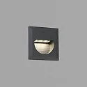 Faro Outdoor LED Wand-Einbauleuchte MINI CARTER, IP44 IK08, eckig, 8 x 8cm, 220-240V AC, 1W 4000K 18lm 45°, schaltbar, dunkelgrau