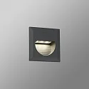 Faro Outdoor LED Wand-Einbauleuchte MINI CARTER, IP44 IK08, eckig, 8 x 8cm, 220-240V AC, 1W 4000K 18lm 45°, schaltbar, dunkelgrau
