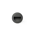 Outdoor LED Wand-Einbauleuchte MINI RACING, IP44 IK08, rund, Ø 8cm, 220-240V AC, 1W 4000K 18lm 45°, schaltbar, dunkelgrau