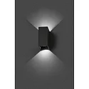outdoor wall luminaire BLIND up / down, 2 flames LED IP65, dark grey 