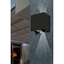 outdoor wall luminaire OLAN 2 flames LED IP65, dark grey 