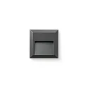 Outdoor LED Wandleuchte GRANT SQ 120 °, 1W, 3000K, IP65, dunkelgrau