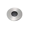 Faro Outdoor LED Bodeneinbau-Spot GRUND, IP67 IK08, Ø 3.7cm, 700mA (exkl. BG), CRi>90, befahrbar bis 1t, 2W 3000K 15°, satiniert
