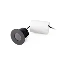 Faro Outdoor LED Bodeneinbau-Spot GRUND, IP67 IK08, Ø 3.7cm, 700mA (exkl. BG), CRi>90, befahrbar bis 1t, 2W 3000K 15°, schwarz