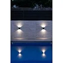 outdoor wall luminaire LING 2 flames LED IP54, dark grey 