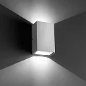 Faro outdoor wall luminaire LING 2 flames LED IP54, white matt 