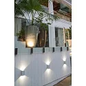 Faro outdoor wall luminaire LING 2 flames LED IP54, white matt 