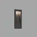 Outdoor LED Wand-Einbauleuchte SOUN 105, IP65 IK06, 23.9 x 10.5cm, 100-240V AC, 4.5W 3000K 280lm 120°, Aluminium / Glas