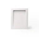 Outdoor LED Wand-Einbauleuchte SOUN 193, IP65, 23.8 x 19.3cm, 100-240V AC, 8W 3000K 630lm 120°, Aluminium / Glas, weiß matt
