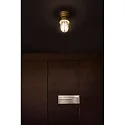 Faro wall and ceiling luminaire MAUREN E27 IP44, brass 