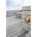Faro wall luminaire TIMON E27 IP44, brass 