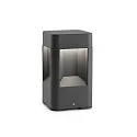 LED Sockelleuchte NAYA 200, IP54, 20cm, eckig 8W 3000K, 2-fach indirekt, schaltbar, dunkelgrau