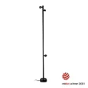 LED Straßenlampe BROT 1800 mit Kabel 3x6W, 2700K, IP65, schwarz
