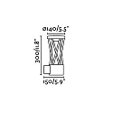 Faro Outdoor LED Wandleuchte TWIST 10W, 3000K, IP65, dunkelgrau